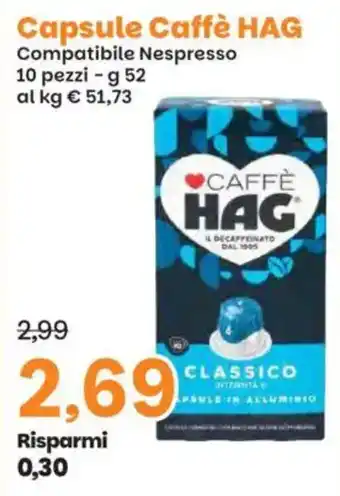 Prix Quality Capsule Caffè HAG offerta