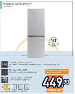 Unieuro CANDY FRIGORIFERO COMBINATO CHCS514EX offerta