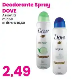 Prix Quality Deodorante Spray DOVE offerta