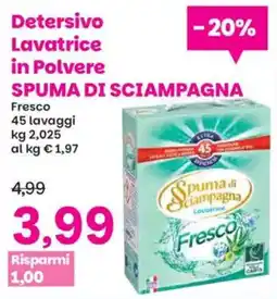 Prix Quality Spuma di Sciampagna Lavatrice Fresco offerta