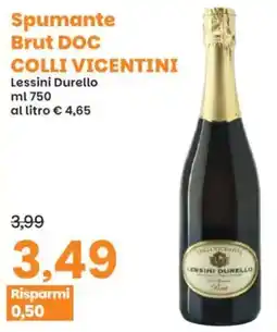 Prix Quality Spumante Brut DOC COLLI VICENTINI Lessini Durello offerta