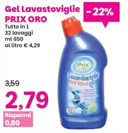 Prix Quality Prix Oro Lavastoviglie Tutto in 1 Gel offerta