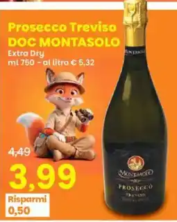Prix Quality Prosecco Treviso DOC MONTASOLO offerta