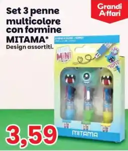 Prix Quality Set 3 penne multicolore con formine MITAMA offerta