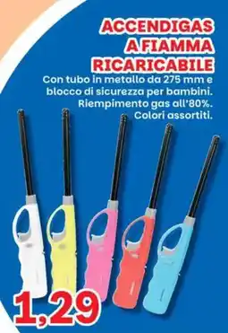 Prix Quality ACCENDIGAS A FIAMMA RICARICABILE offerta