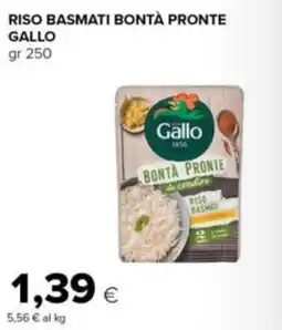 Tigre Amico Riso Basmati Bontà Pronte Gallo offerta