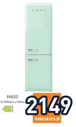 Unieuro SMEG FRIGORIFERI FAB32 offerta
