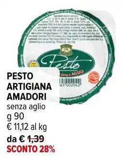 Iperal PESTO ARTIGIANA AMADORI senza aglio offerta
