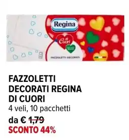 Iperal FAZZOLETTI DECORATI REGINA DI CUORI offerta