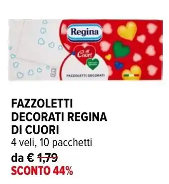 Iperal FAZZOLETTI DECORATI REGINA DI CUORI offerta