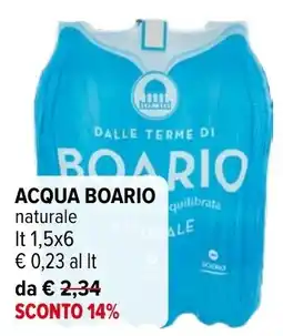 Iperal ACQUA BOARIO naturale offerta