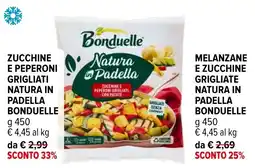 Iperal Zucchine e peperoni grigliati natura in padella Bonduelle offerta