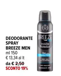 Iperal DEODORANTE SPRAY BREEZE MEN offerta