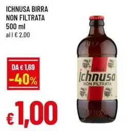 A&O Ichnusa birra non filtrata offerta