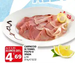 Iperal CARPACCIO DI TONNO, POLPO O SPADA offerta