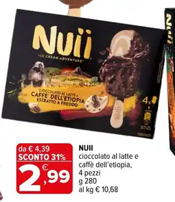 Iperal NUII cioccolato al latte e caffè dell'etiopia offerta