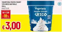 A&O Yogurteria Frozen Yogurt Greco Naturale offerta