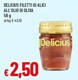 A&O Delicius filetti di alici all'olio di oliva offerta
