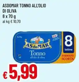 A&O ASDOMAR Tonno all'olio di oliva offerta