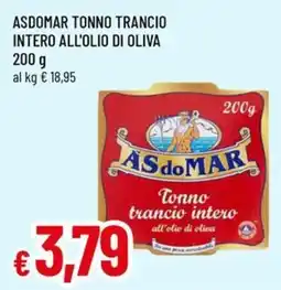 A&O ASDOMAR Tonno trancio intero all'olio di oliva offerta