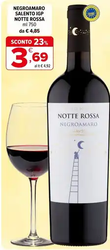 Iperal Negroamaro Salento IGP Notte Rossa offerta