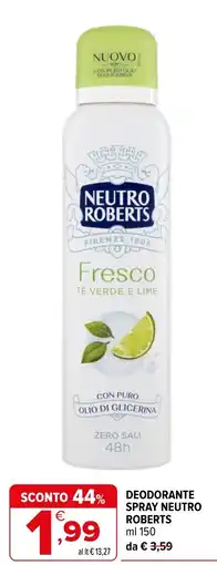 Iperal Deodorante spray Neutro Roberts offerta