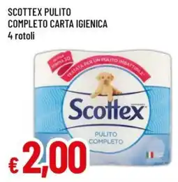 A&O SCOTTEx PULITO COMPLETO CARTA IGIENICA offerta