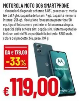 A&O MOTOROLA MOTO G06 SMARTPHONE offerta