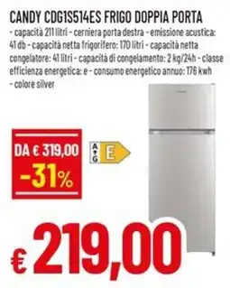 A&O CANDY CDG1S514ES FRIGO DOPPIA PORTA offerta