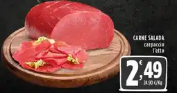 Rossotono Carrefour Carne salada carpaccio offerta