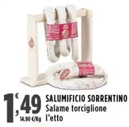 Rossotono Carrefour Salumificio sorrentino salame torciglione offerta