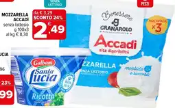 Iperal Mozzarella accadi senza lattosio offerta
