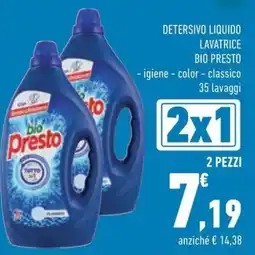 Conad Superstore Detersivo liquido lavatrice bio presto offerta