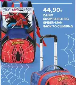 Ipercoop ZAINO SDOPPIABILE BIG SPIDER-MAN BACK TO CLIMBING offerta