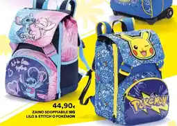 Ipercoop Zaino sdoppiabile big lilo & stitch o pokémon offerta
