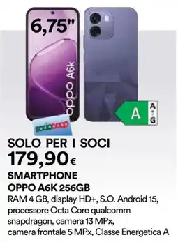 Ipercoop SMARTPHONE OPPO A6K 256GB offerta