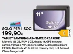 Ipercoop TABLET SAMSUNG A9+ offerta