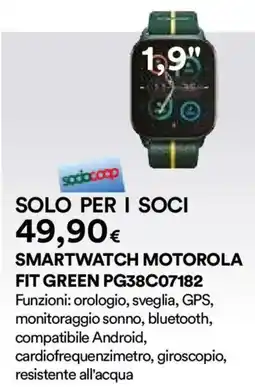 Ipercoop SMARTWATCH MOTOROLA FIT GREEN offerta