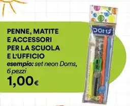 Ipercoop set neon Doms offerta