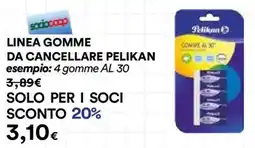 Ipercoop LINEA GOMME DA CANCELLARE PELIKAN offerta
