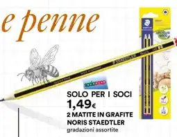 Ipercoop 2 matite in grafite noris staedtler offerta