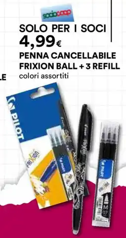 Ipercoop Penna cancellabile Frixion Ball Pilot offerta