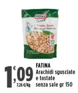 Rossotono Carrefour Fatina arachidi sgusciate e tostate offerta