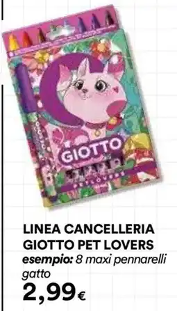 Ipercoop LINEA CANCELLERIA Giotto PET LOVERS gatto offerta