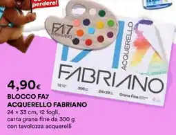 Ipercoop BLOCCO FA7 ACQUERELLO FABRIANO offerta