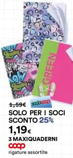 Ipercoop 3 MAXIQUADERNI coop offerta