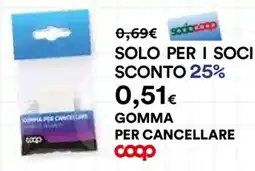 Ipercoop GOMMA PER CANCELLARE coop offerta