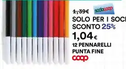 Ipercoop pennarelli punta fine offerta