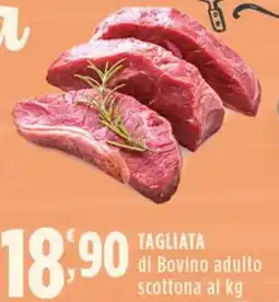 Rossotono Carrefour Tagliata di bovino adulto scottona offerta