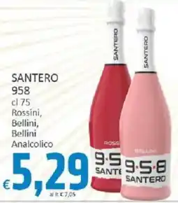 Paghi Poco SANTERO 958 Rossini, Bellini, Bellini Analcolico offerta